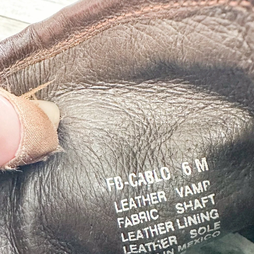 Freebird by Steven Cablo Western Ankle Boots Blanket Brown Leather Size 6 - Picture 5 of 7